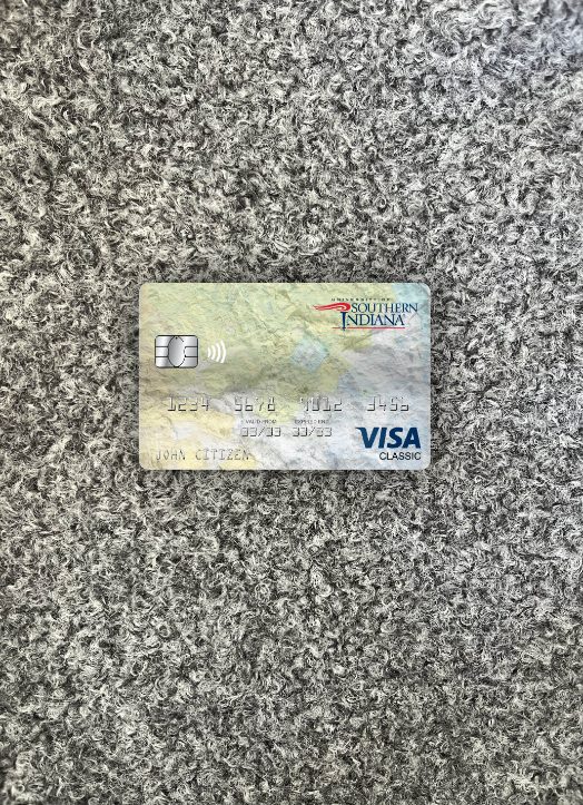 Download USA University of Southern Indiana bank visa classic card photolook front Photoshop template